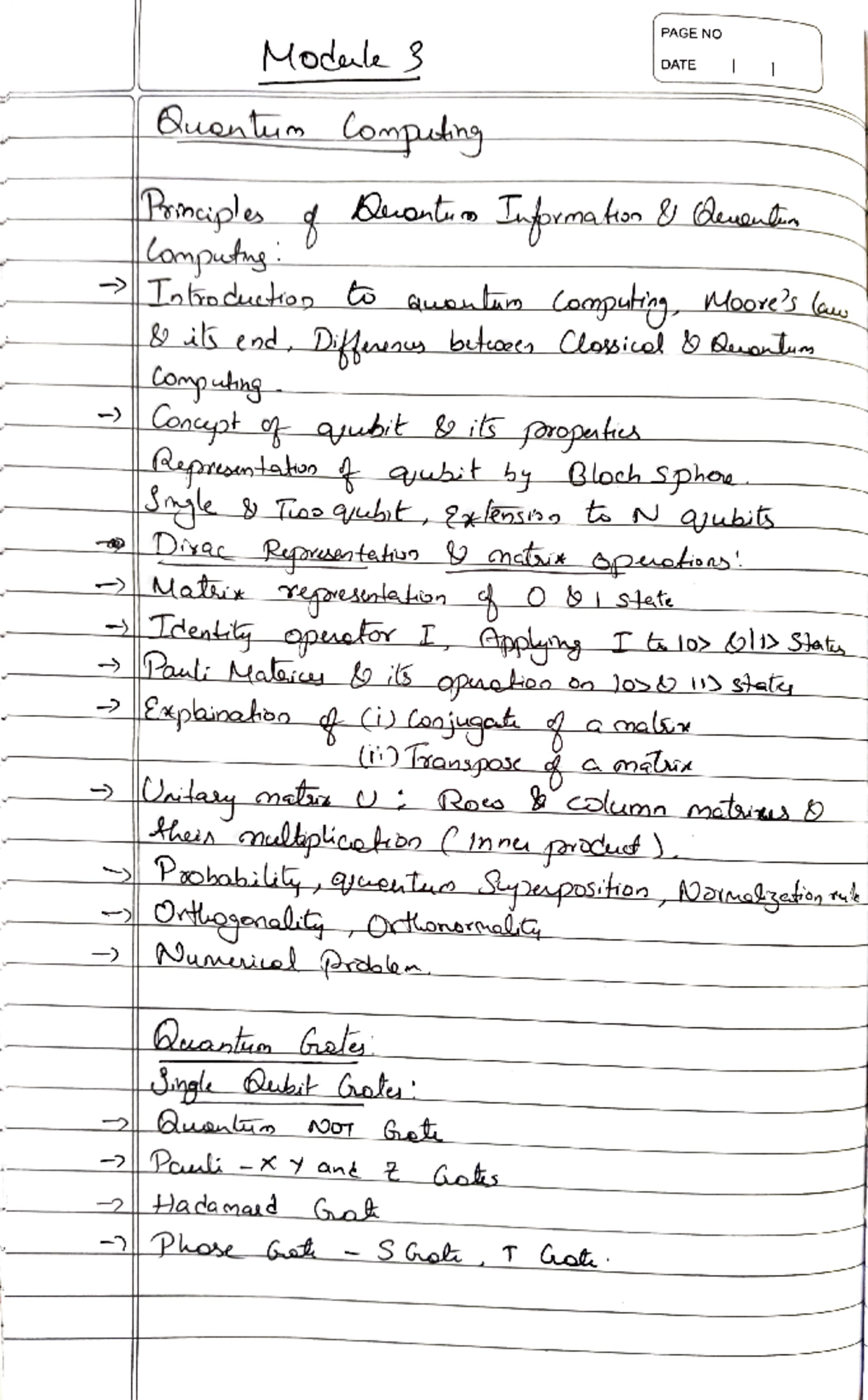 Module 3 Quantum Computing Comprehensive Study Material - Studocu