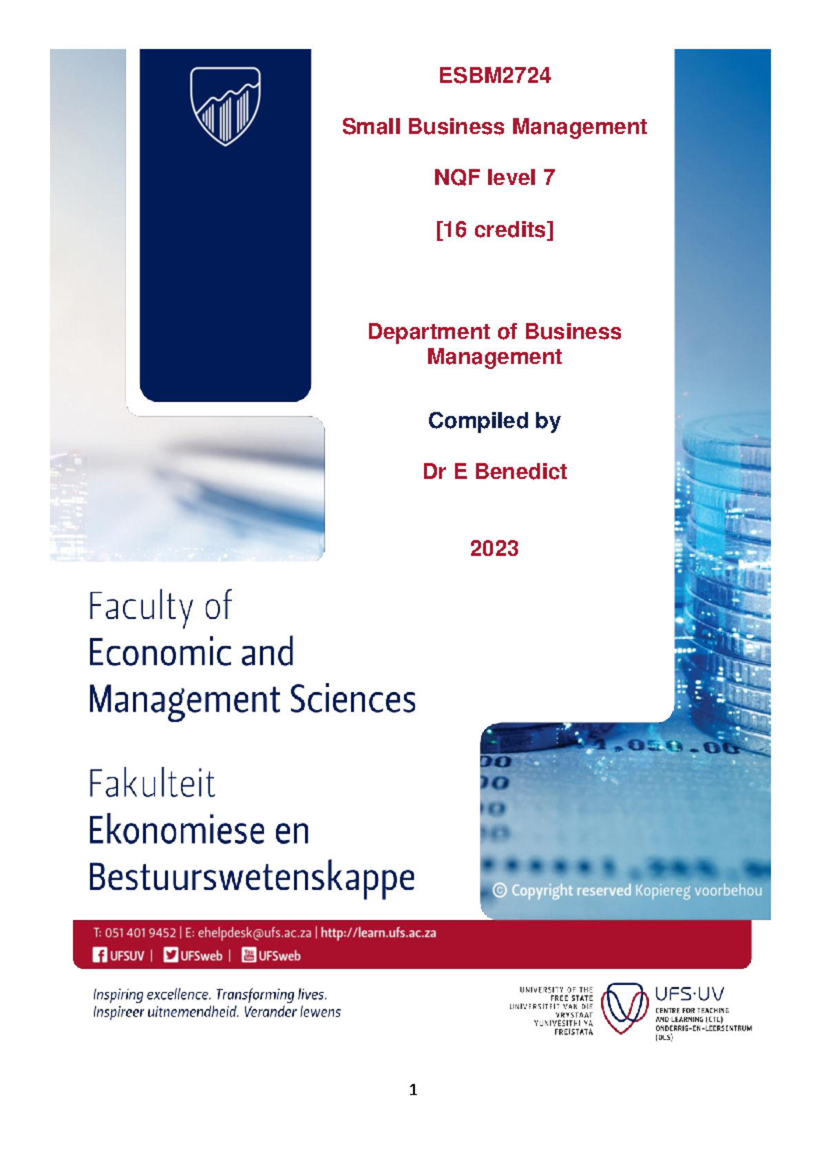 ESBM2724-Small Business Management Study Guide 2023 - Studocu