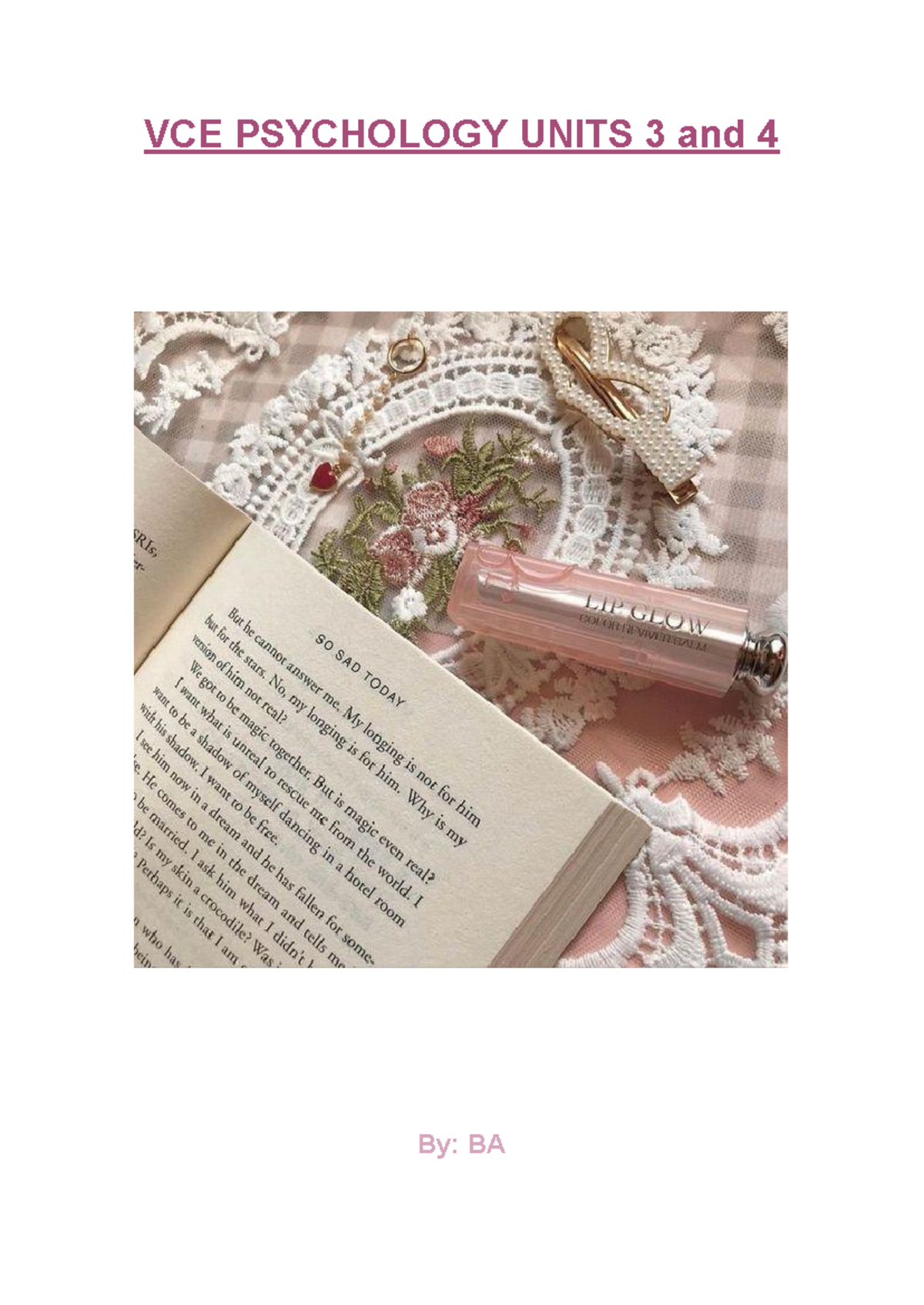 VCE PSYCHOLOGY UNITS 3 & 4: Learning & Memory Approaches Notes - Studocu