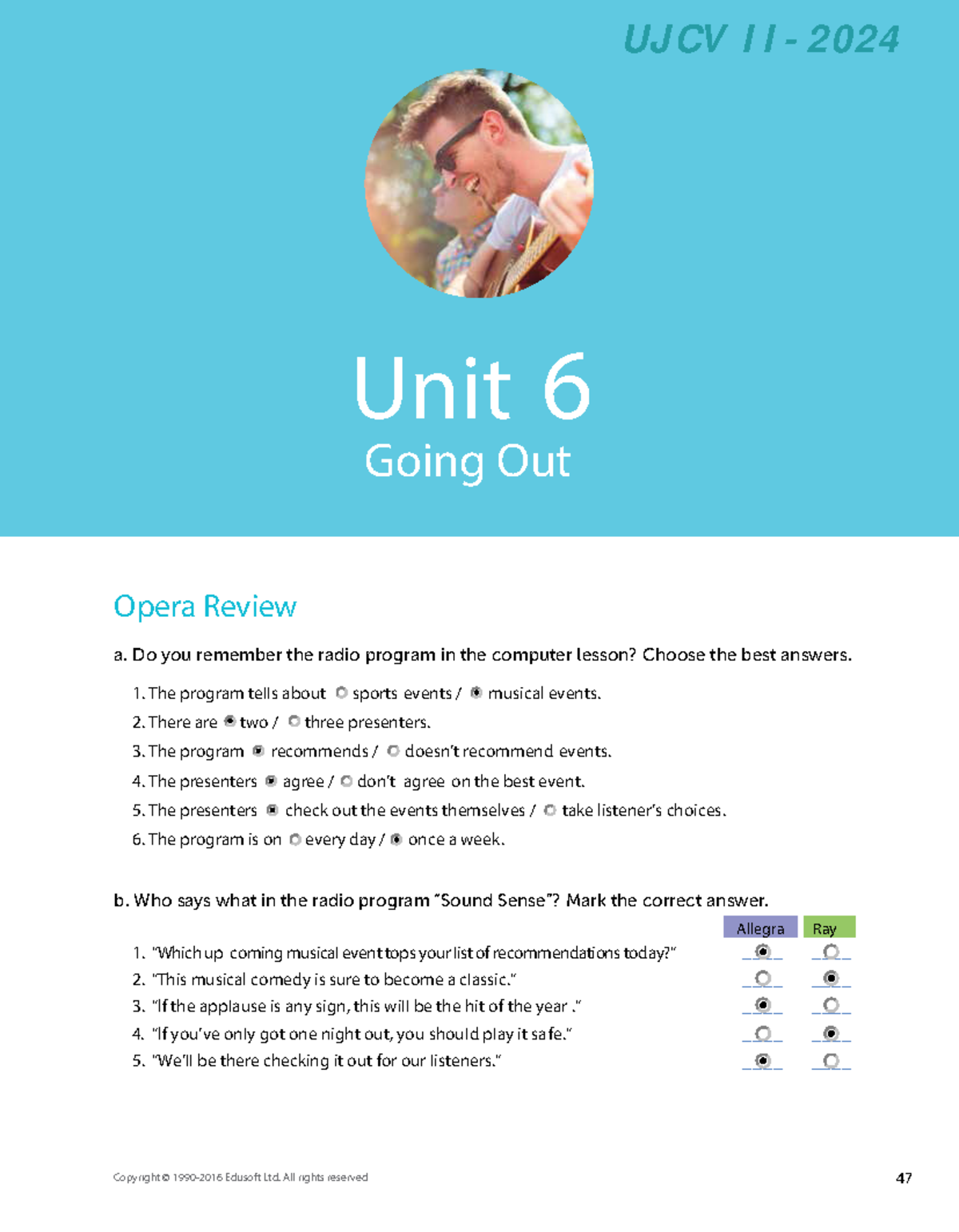 Intermediate 3 Workbook Unit 6: Engaging Activities & Reviews - Studocu