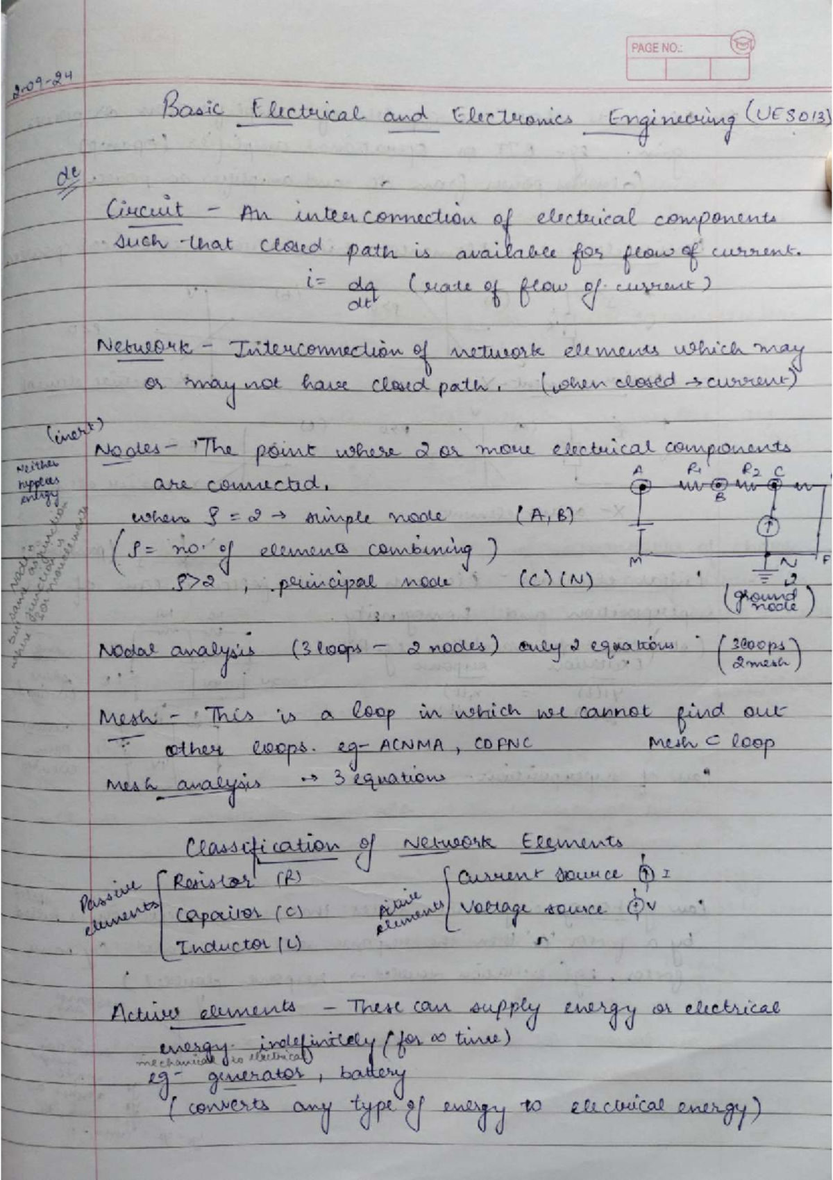 Basic Electrical and Electronics Engineering Notes (UES013) - Studocu