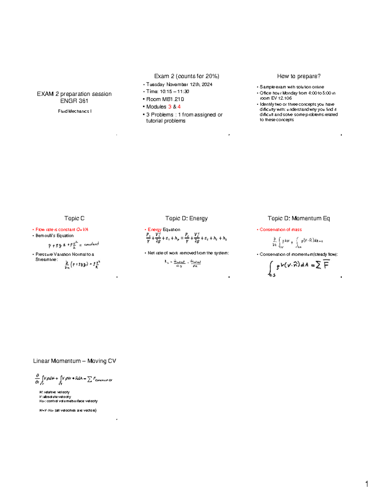 ENGR 361 Exam 2 Review: Key Concepts & Problem Solutions - Studocu
