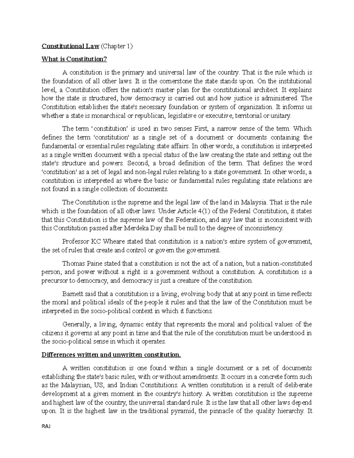 Chapter 3 - Separation of Powers - Definition of separation of powers ...