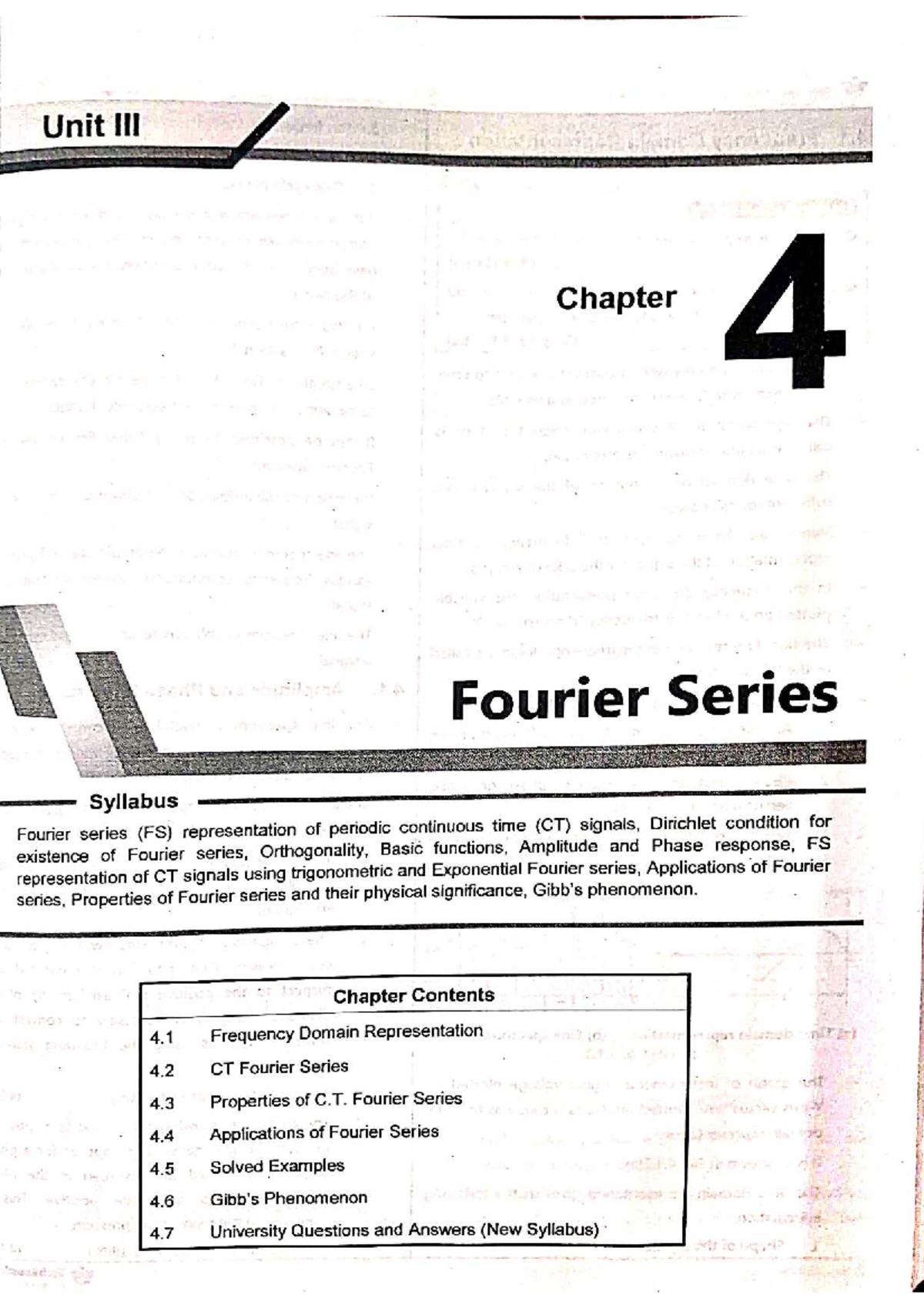 Signals and Systems (Sem. 4 SPPU) - Fourier Series Overview - Studocu