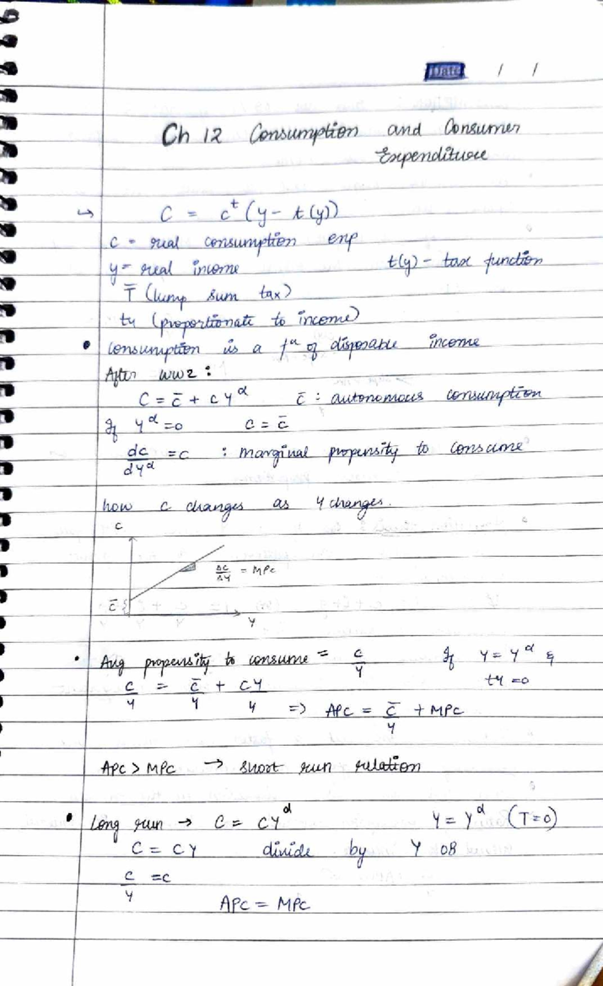 Consumption SEM 3 Notes Macro - Intermediate Macroeconomics 1 Semester ...