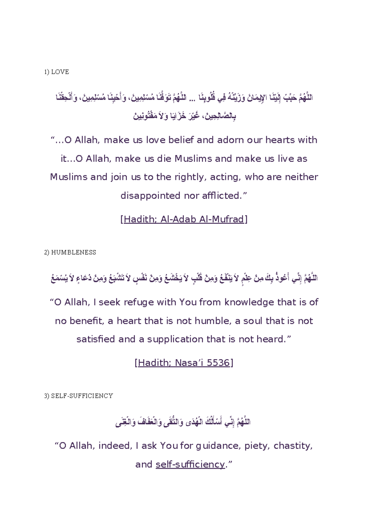 Dua Notes - DUA: Insights on Love, Humility, and Faith in Action ...