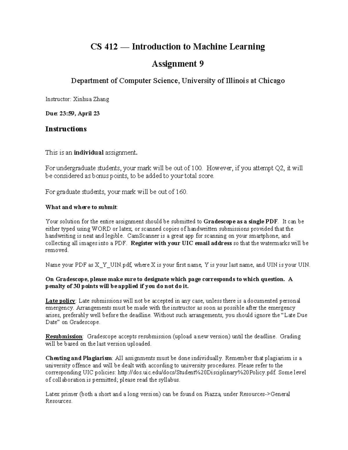 Assignment 9 - Regression progression - CS 412 –– Introduction to ...