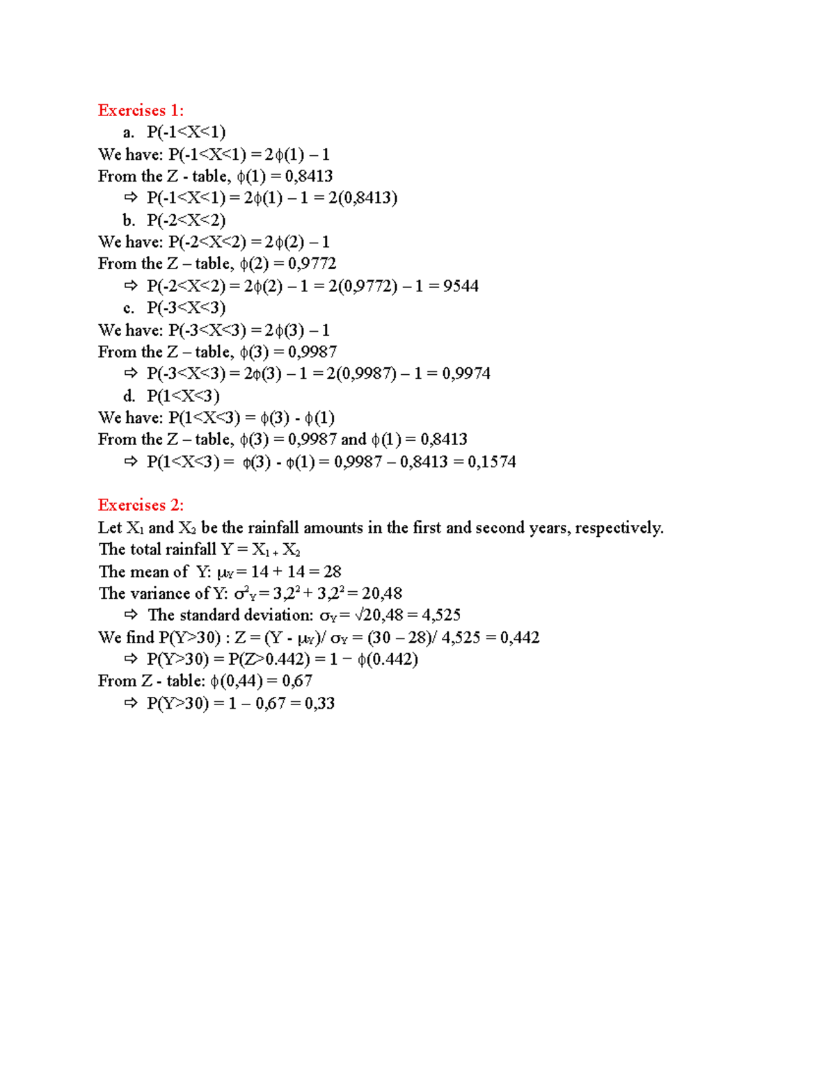 QM HW (10.10) Exercises 1 & 2 - Quantitative Methods for Finance - Studocu