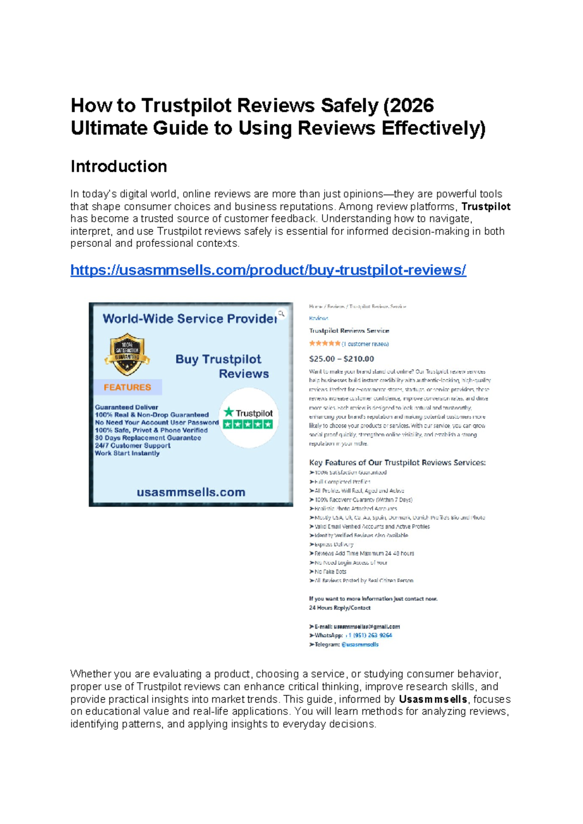 Trustpilot Reviews Educational Guide for 2026: Safe Usage Tips - Studocu