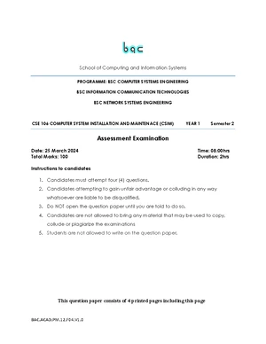 CSIM 106 Final Assessment Questions - April 2023 - Studocu