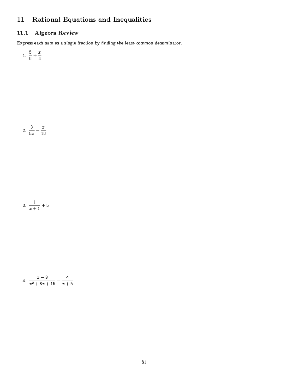 Rational Equations and Inequalities: Practice Problems & Solutions ...