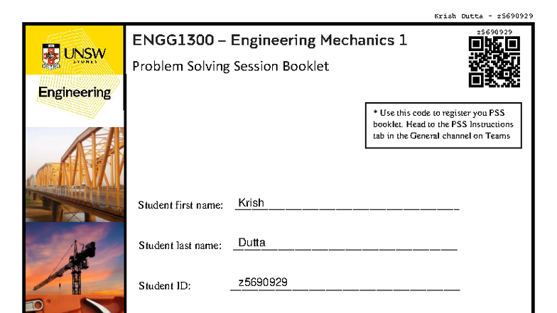 PSS Booklet for Krish Dutta (ID: z5690929) - Problem Solving Sessions ...