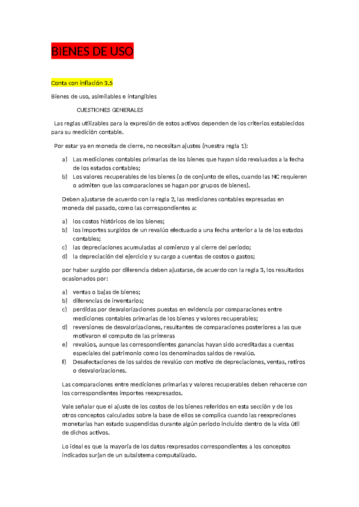 Temas de Teoría para el Segundo Parcial de Bienes de Uso y Contabilidad ...