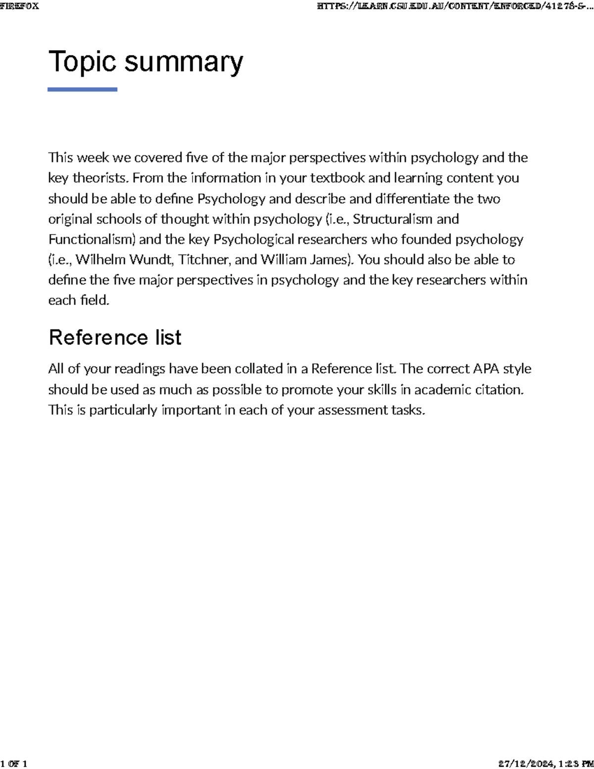 Psychology: Overview of Major Perspectives and Key Theorists - Topic ...