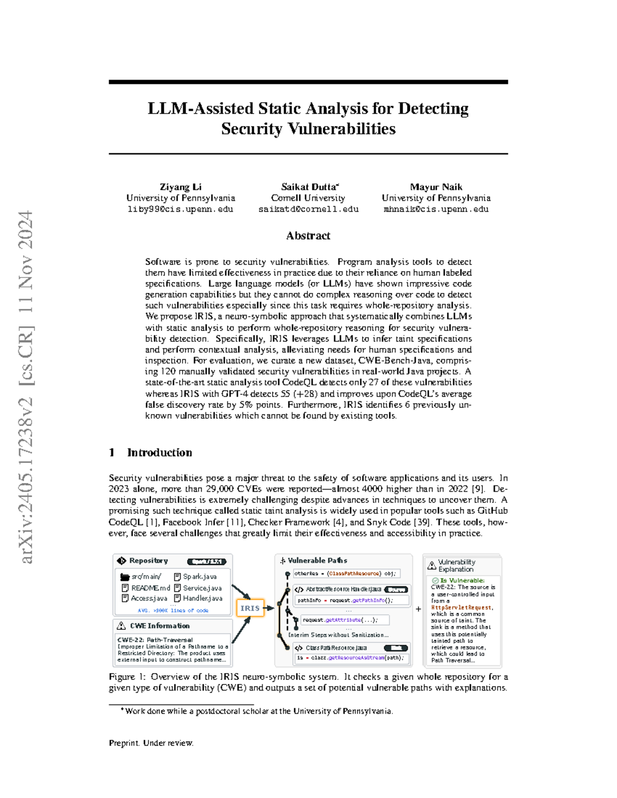 2405 - asda - LLM-Assisted Static Analysis for Detecting Security ...
