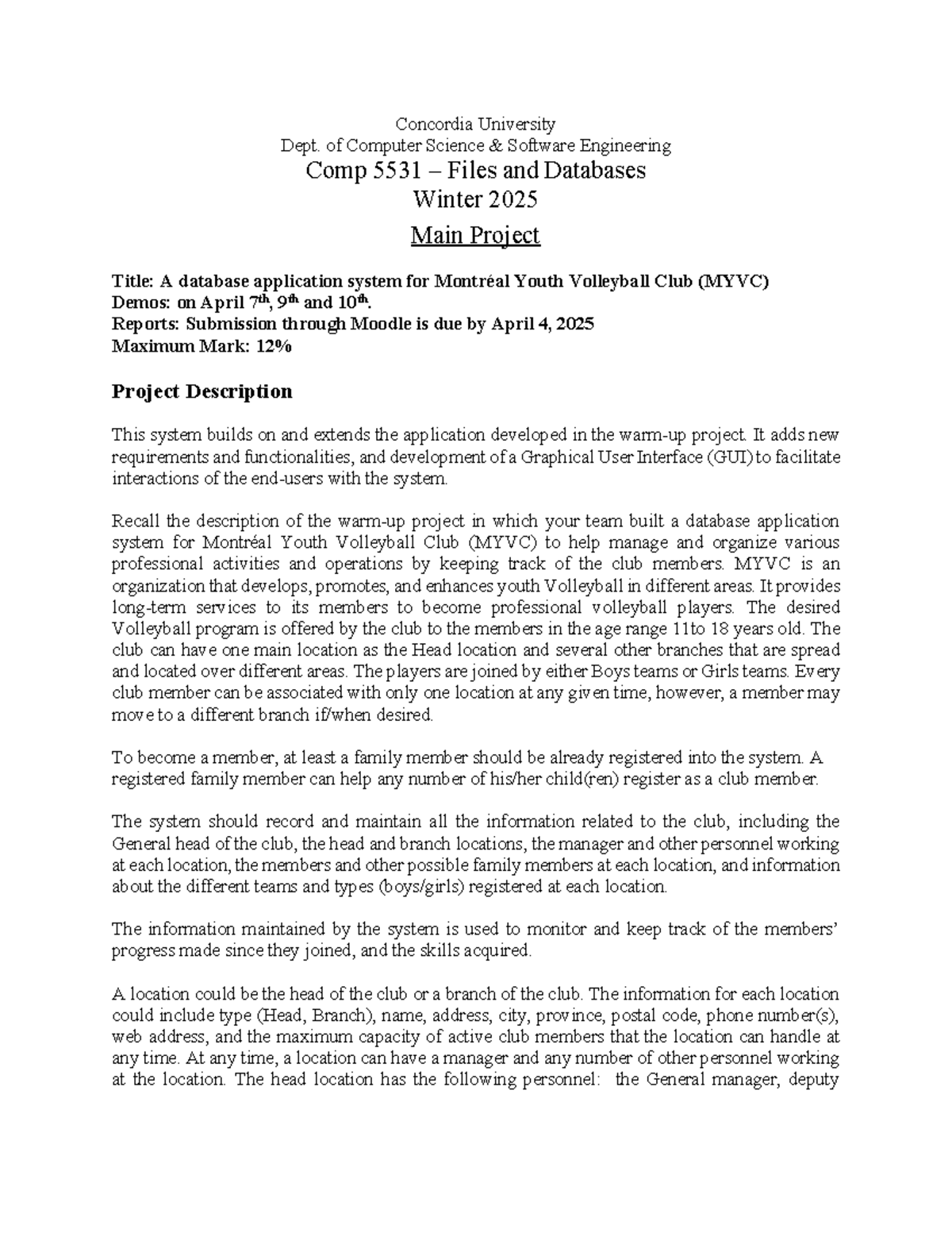Comp5531 Win2025 Main Project - Concordia University Dept. of Computer ...