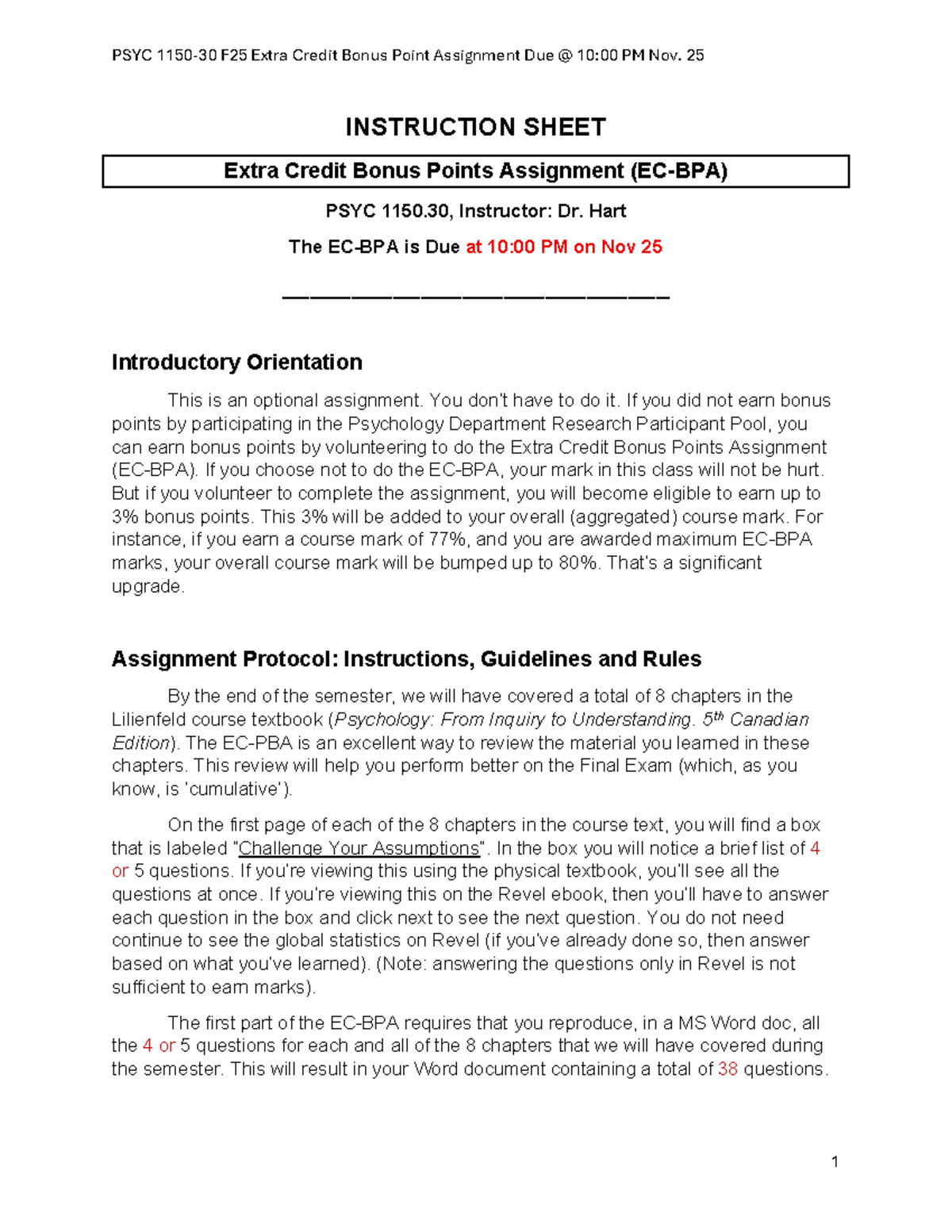 PSYC F25 Extra Credit Bonus Assignment Instructions Due Nov. 25 - Studocu