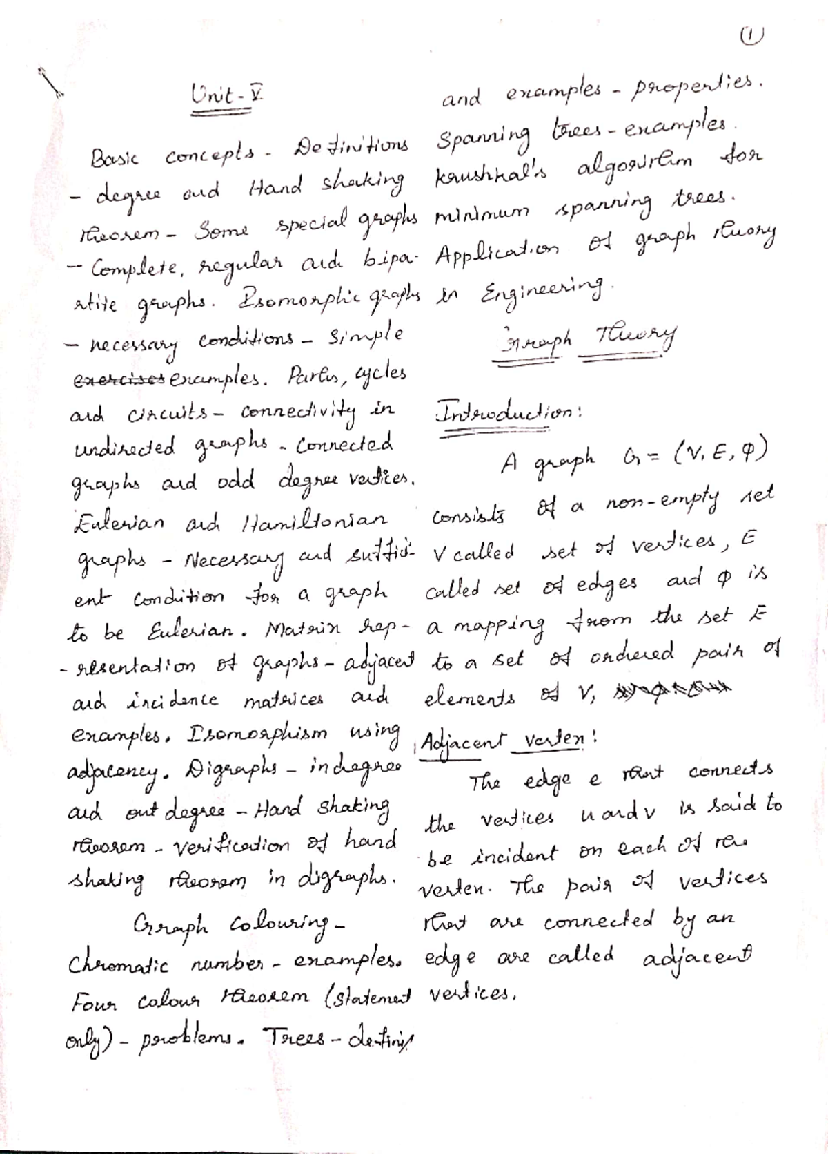 DM 5: Key Concepts and Examples in Graph Theory and Spanning Trees ...