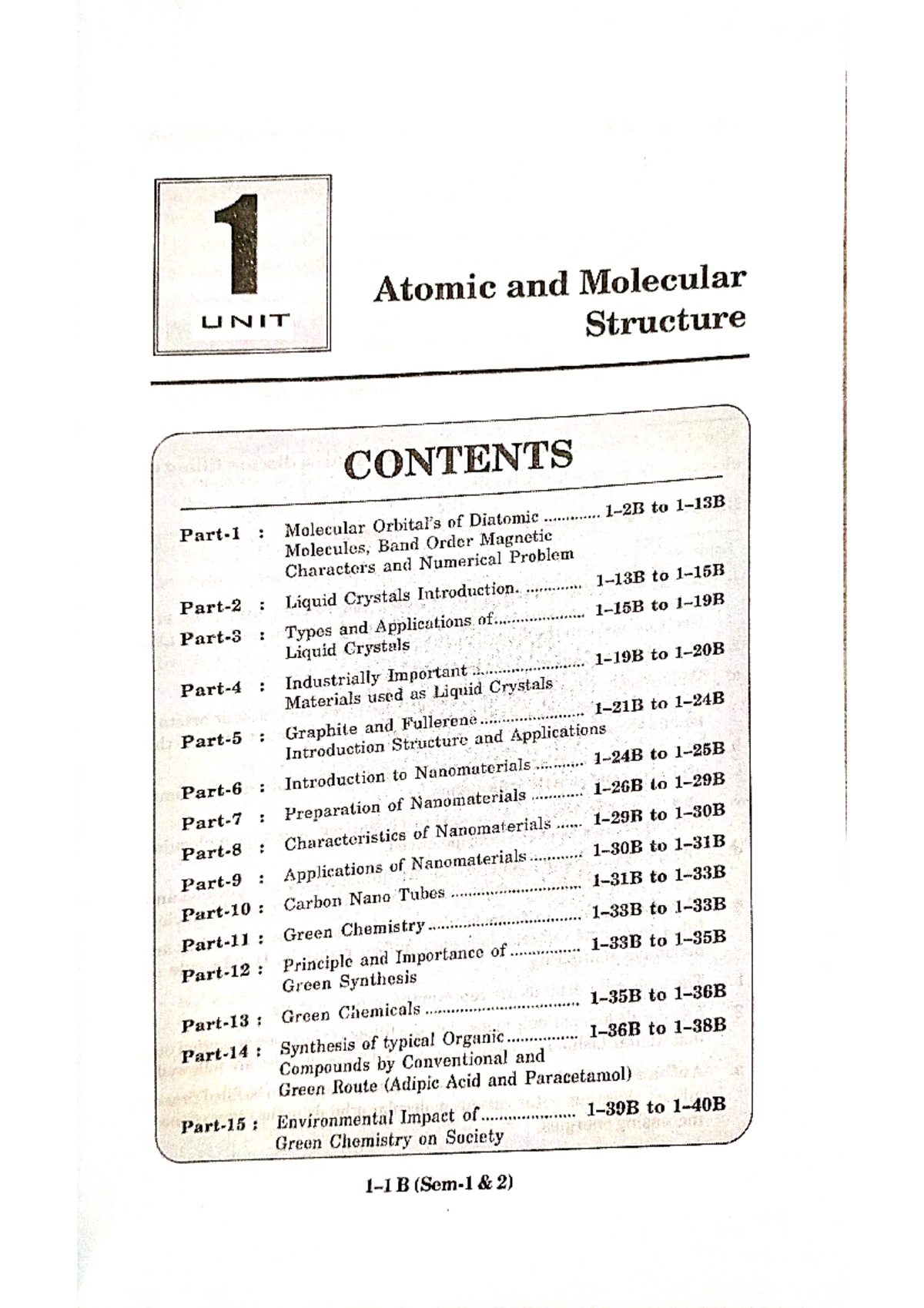 Engineering Chemistry Unit 1: Atomic & Molecular Structure and Liquid ...
