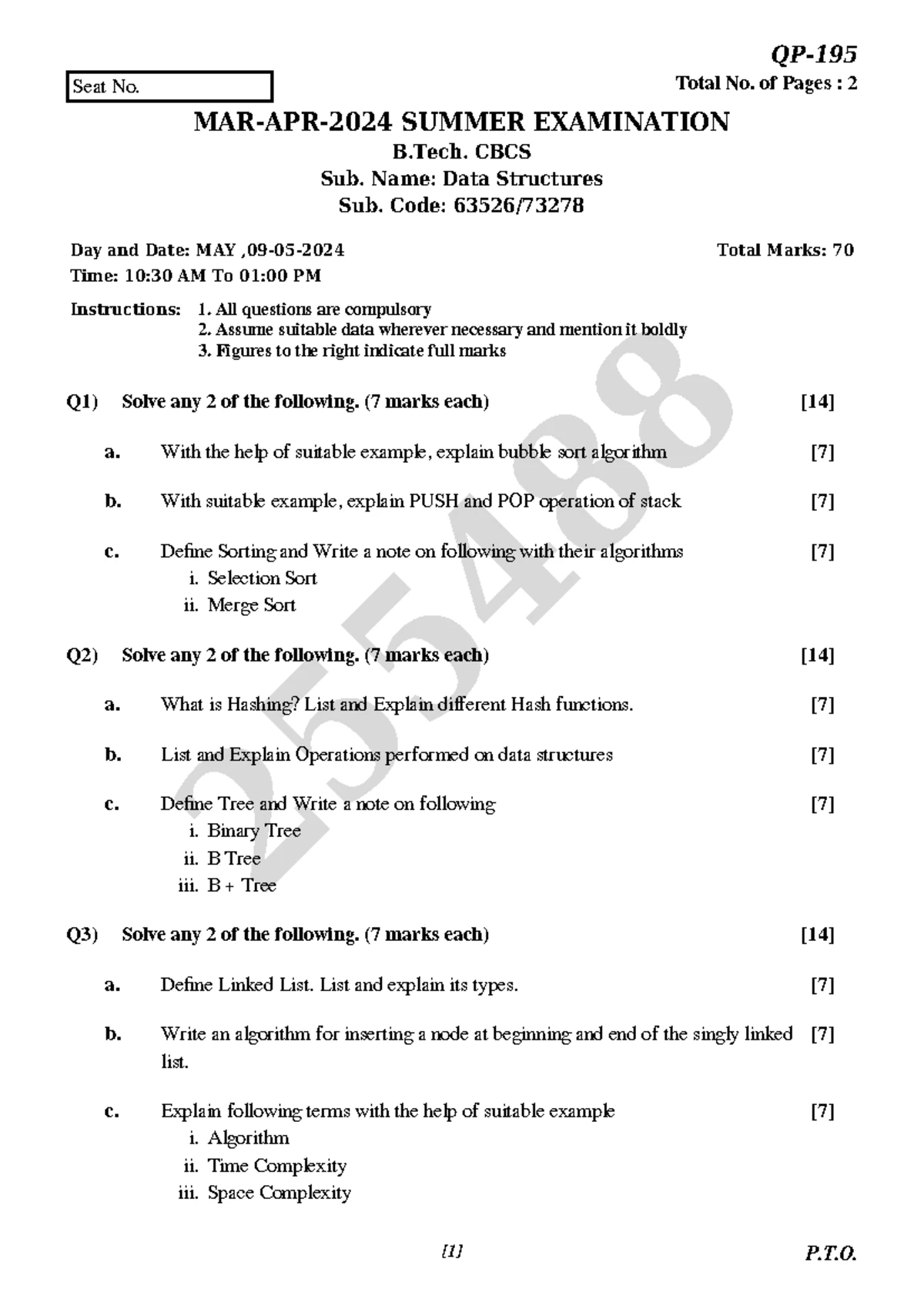 Microprocessor June 2023 - Seat No. SE- Total No. of Pages: 2 S. B ...