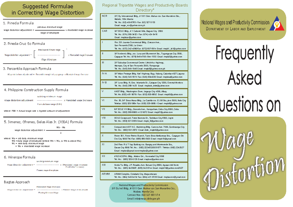 Wage Distortion: Correction Methods and Suggested Formulae Guide - Studocu