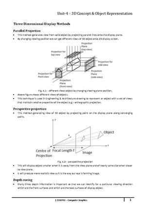 Unit 1 3D Object Representation, Polygon surfaces, tables, equations ...