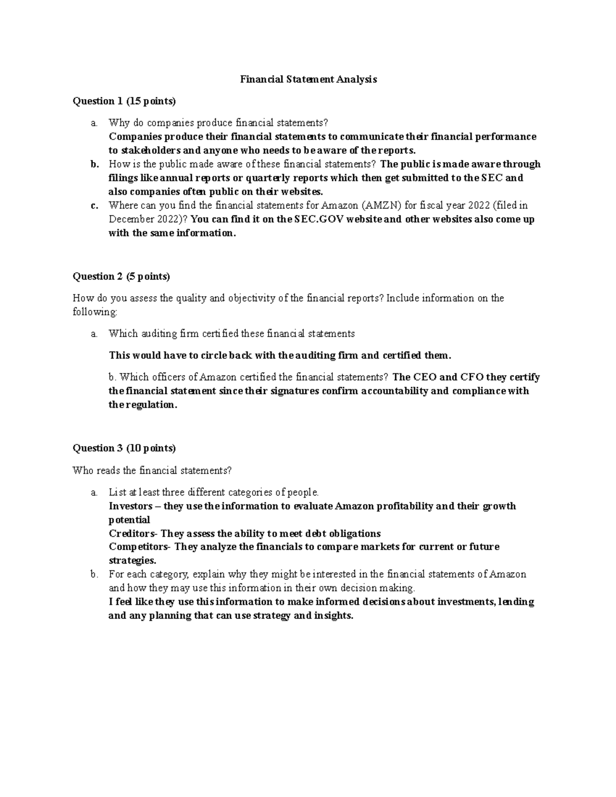 In-Class Exercise 11: Financial Statement Analysis - BUS - Studocu
