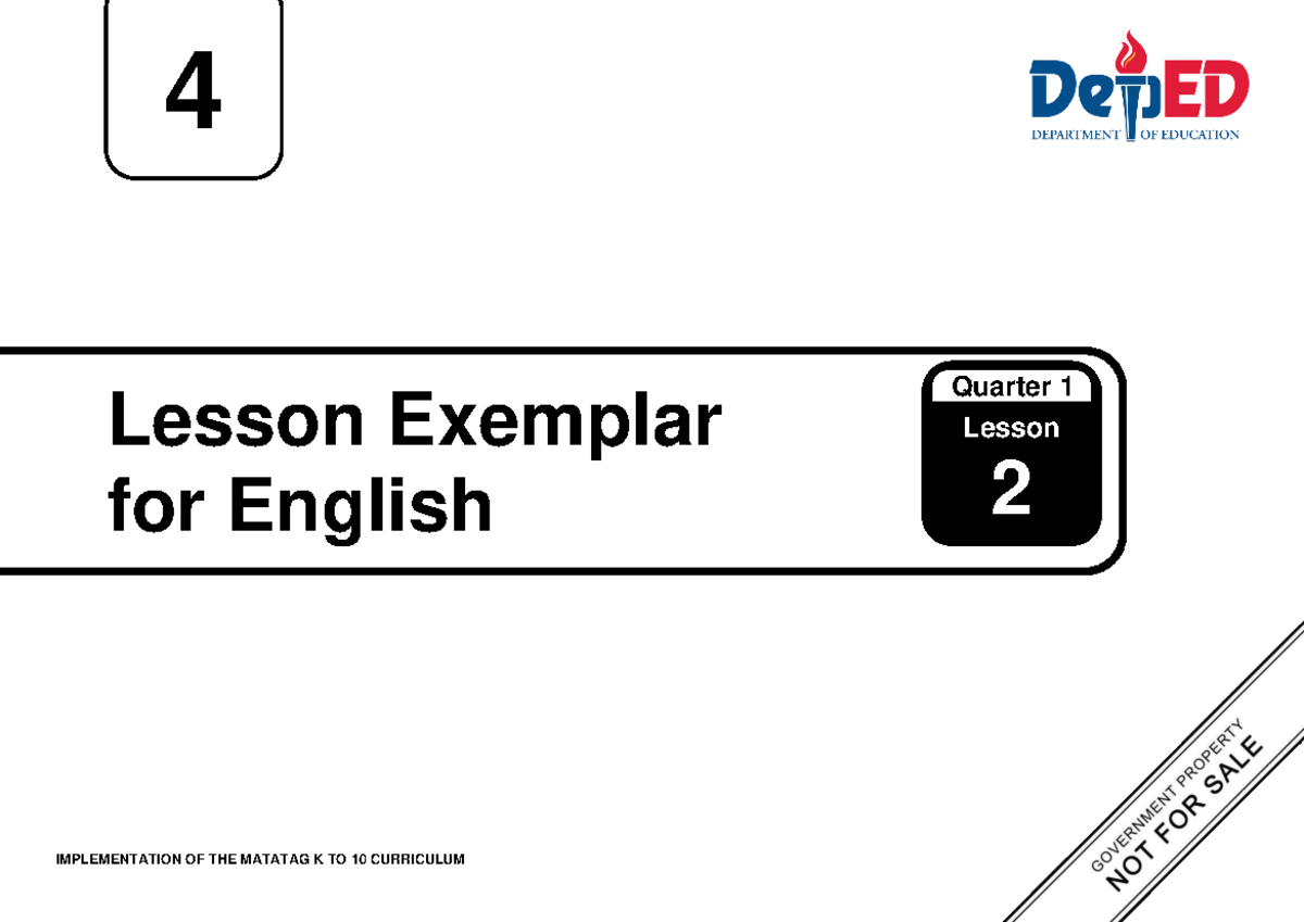 Q3 LE English 4 Lesson Exemplar: Colors & Visual Elements in Art - Studocu