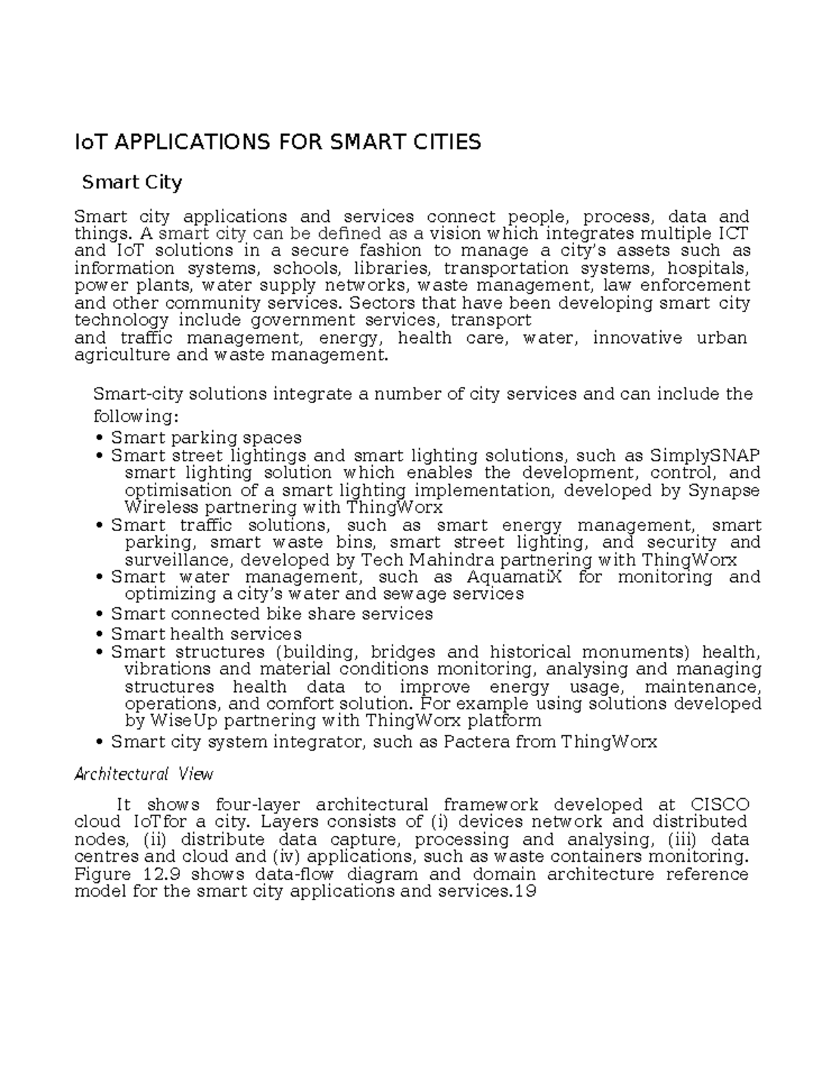 Smart city - IOT - IoT APPLICATIONS FOR SMART CITIES Smart City Smart ...
