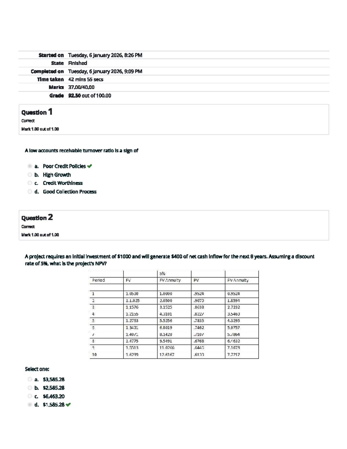 BUS 4404 - Review Quiz Practice Materials and Solutions - Studocu