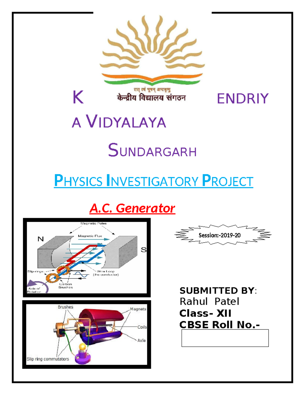 433402339-AC-Generator Physics Investigatory Project on A. Generator ...
