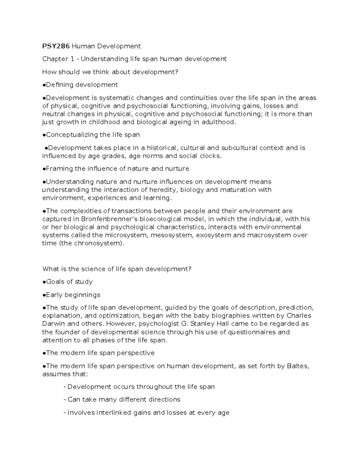 PSY286 Final Exam Notes: Human Development Insights - Studocu