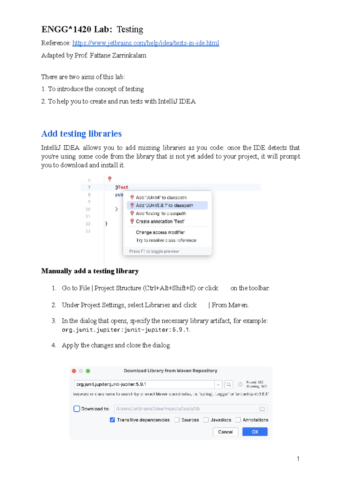 Lab 8 - Testing: OOP Lab Assignment Guide - Studocu