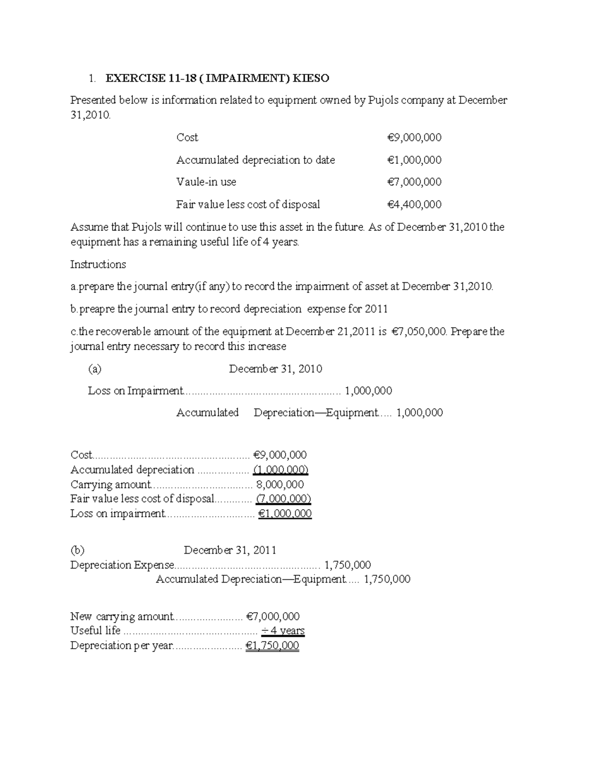 Final Exam Study Notes for ACC 101: Impairment, Nonmonetary Exchanges ...