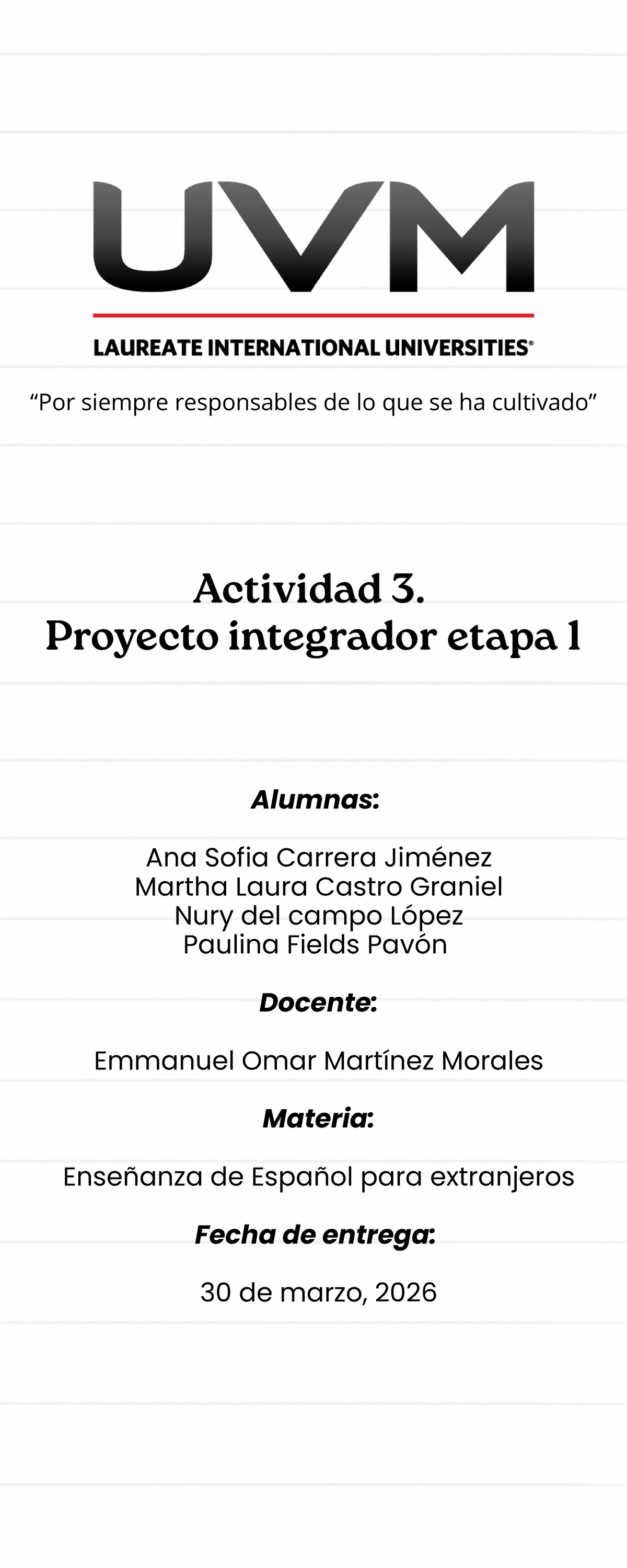 Actividad 3: Proyecto Integrador en Enseñanza de Español (ASCJ EEPE ...