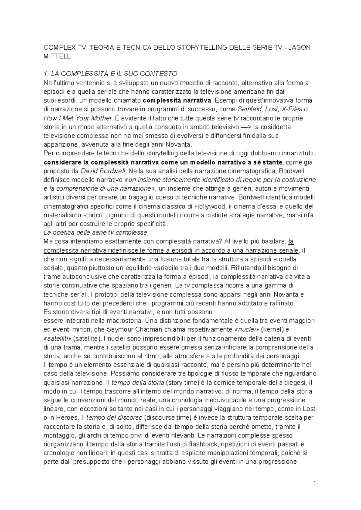 COMPLEX TV: Teoria e Tecnica dello Storytelling nelle Serie TV (Jason ...