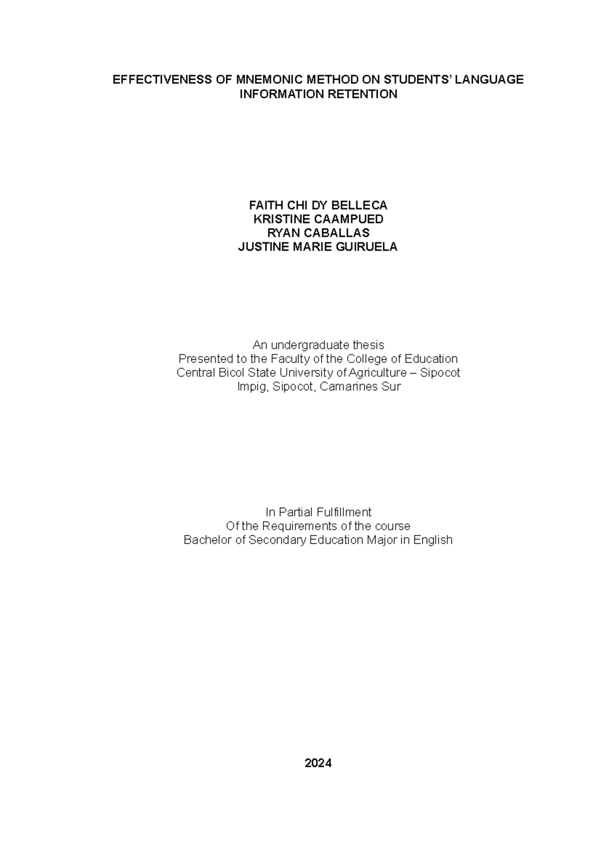 Inbound 438989781862076038 - EFFECTIVENESS OF MNEMONIC METHOD ON ...