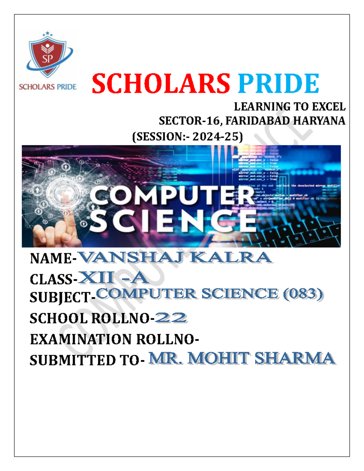 Computer Science 12-A - very useful - SCHOLARS PRIDE LEARNING TO EXCEL ...