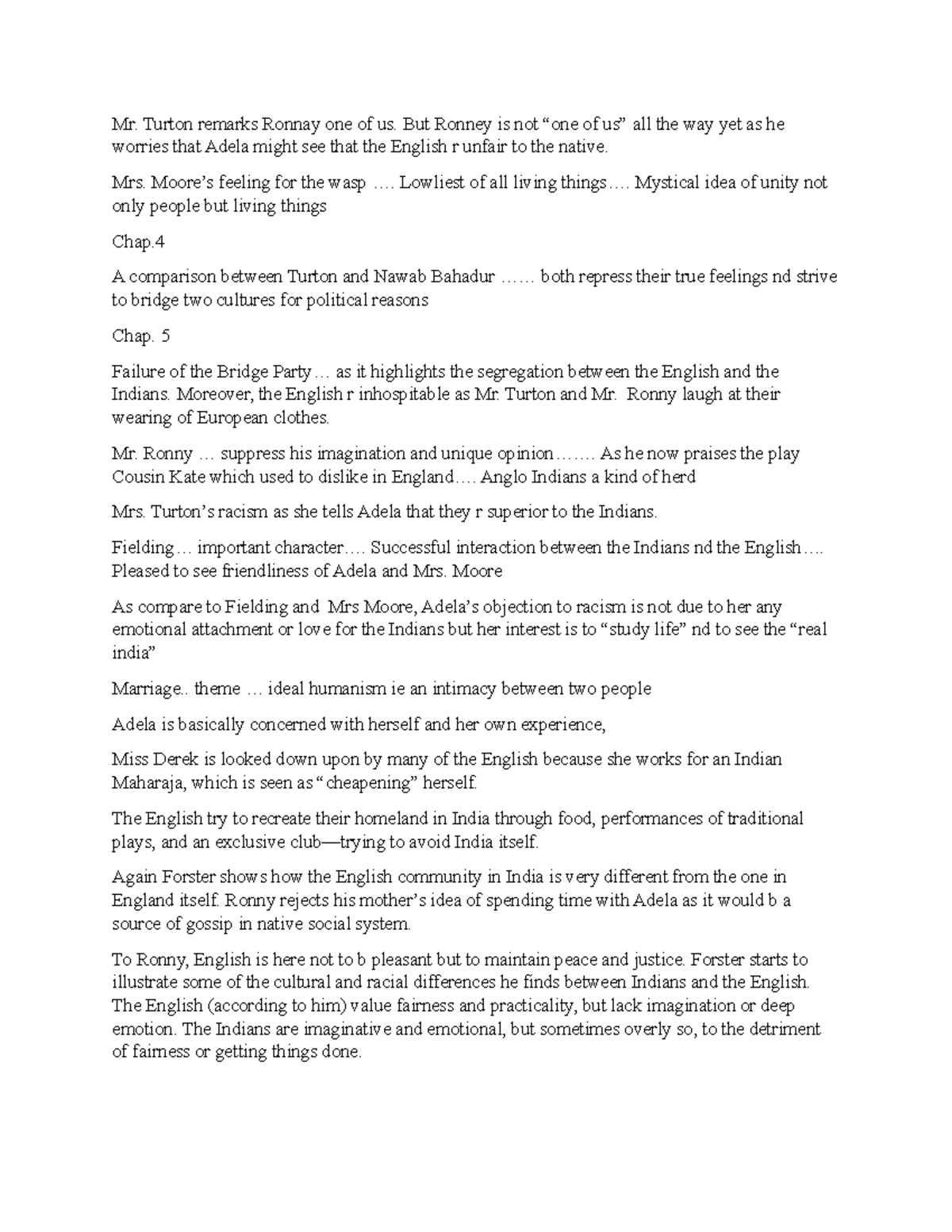 A Passage to India: Cultural Conflicts and Connections in Forster's ...