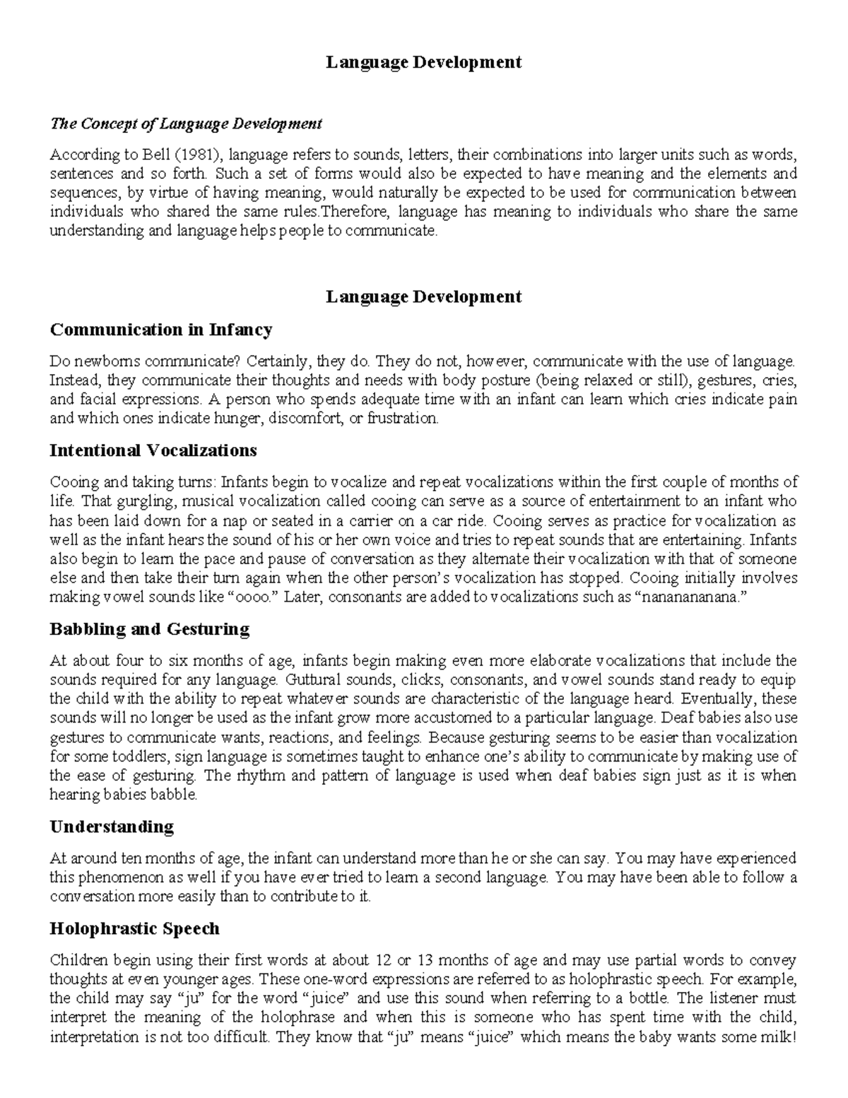 Language Development and Factors Affecting LD: An Overview - Studocu
