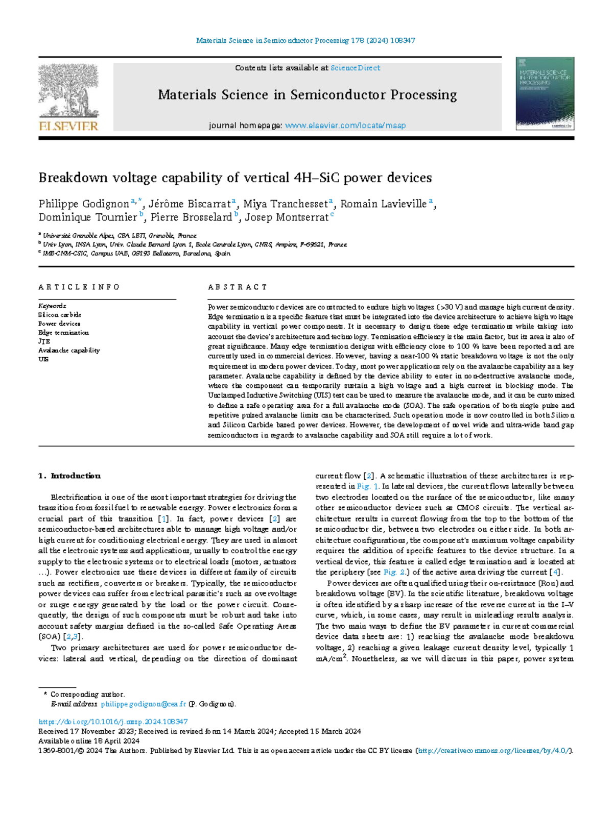 Breakdown Voltage and Avalanche Capability in Vertical Power Devices ...