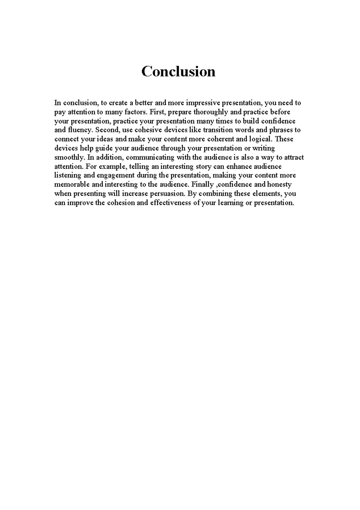 ta3bddnkwjkdjbbdk - Conclusion In conclusion, to create a better and ...
