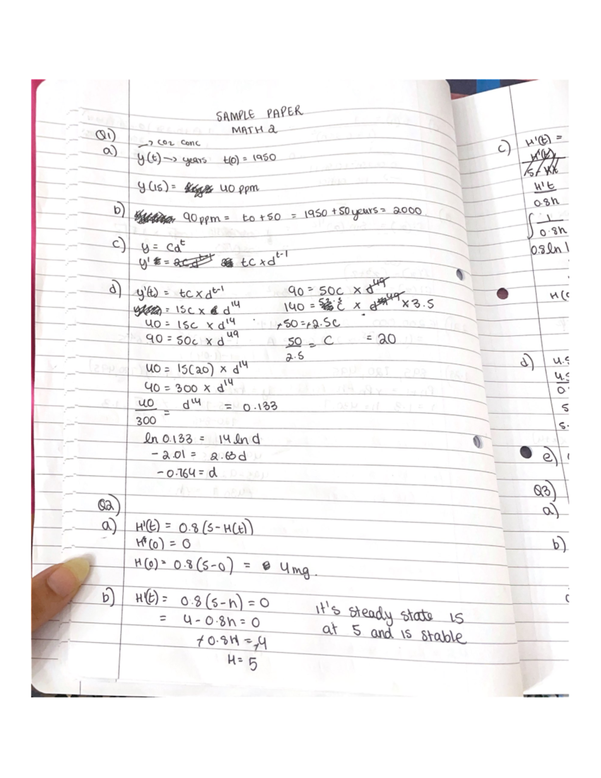MATH 101 Sample Paper with Worked Answers for Practice - Studeersnel