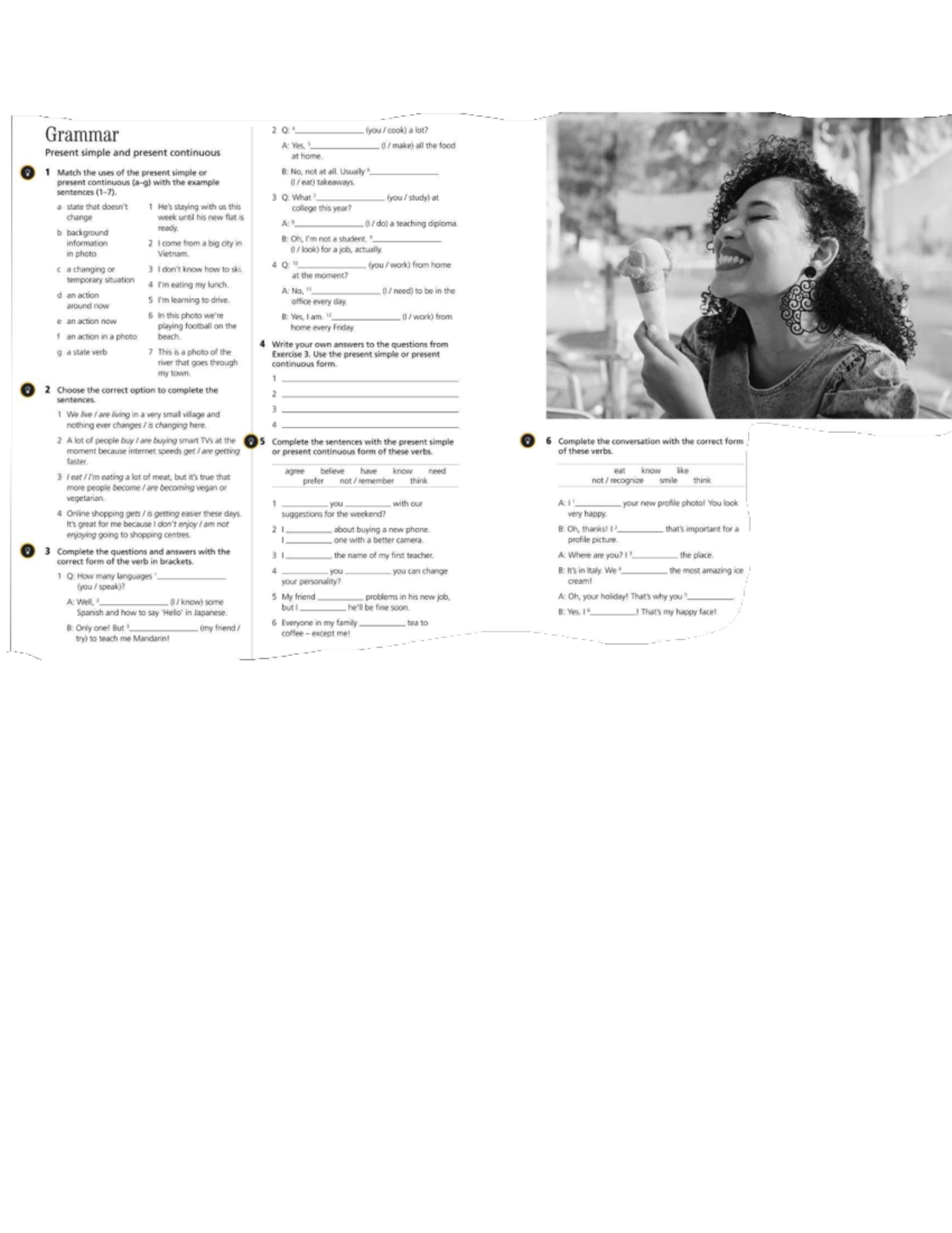 Present Simple vs. Present Continuous Grammar Notes for WB - Studocu