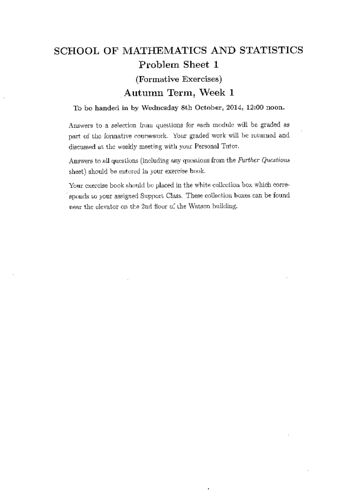 RA1a - Real Analysis Autumn 2023: Problem Sheet 1 Solutions - Studocu