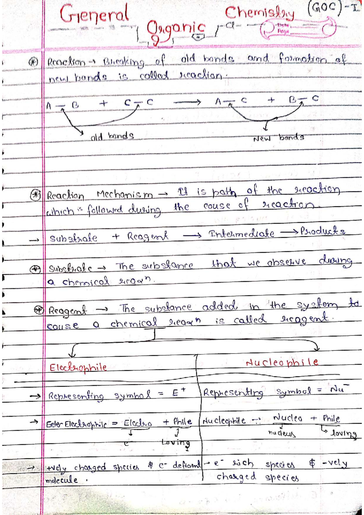 GOC 1 - Comprehensive Notes on Organic Reactions and Mechanisms - Studocu