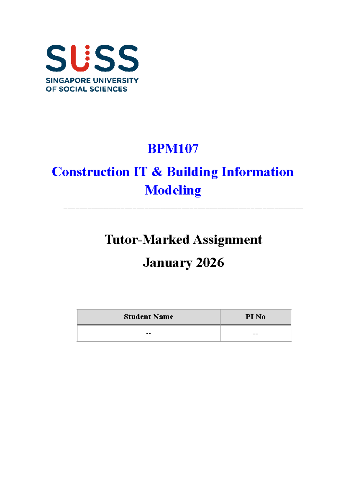 TMA Template file - BPM107 - BPM Construction IT & Building Information ...
