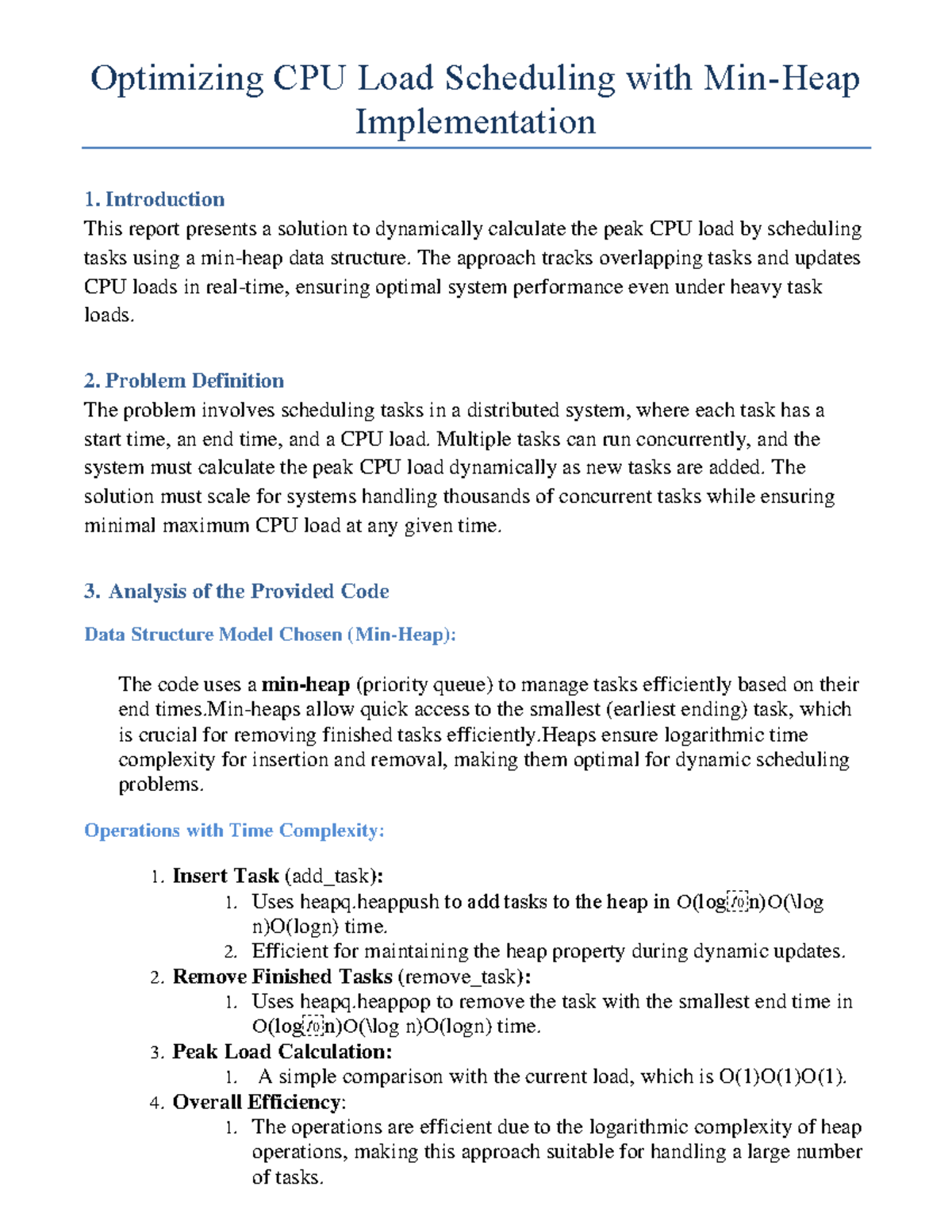 Design PS 06 A1 - Optimizing CPU Load Scheduling with Min-Heap ...