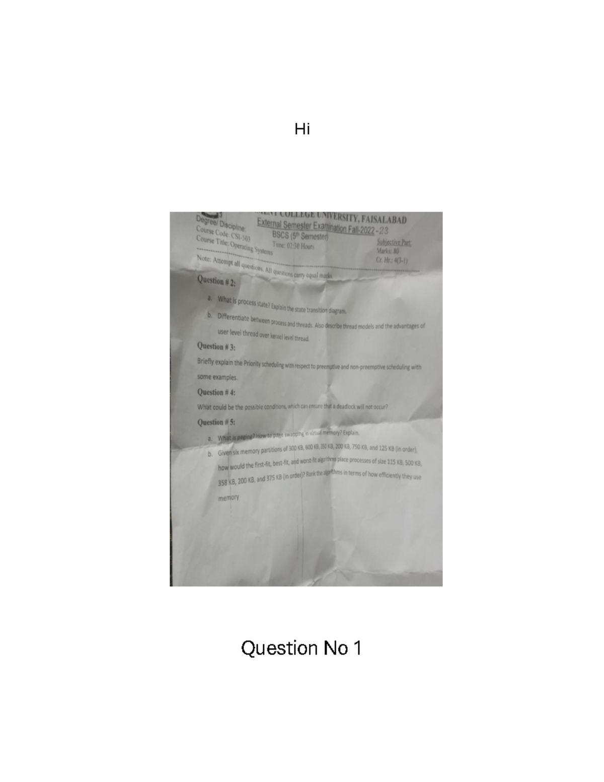 Operating System 2023: Process States, Threads, and Memory Management ...