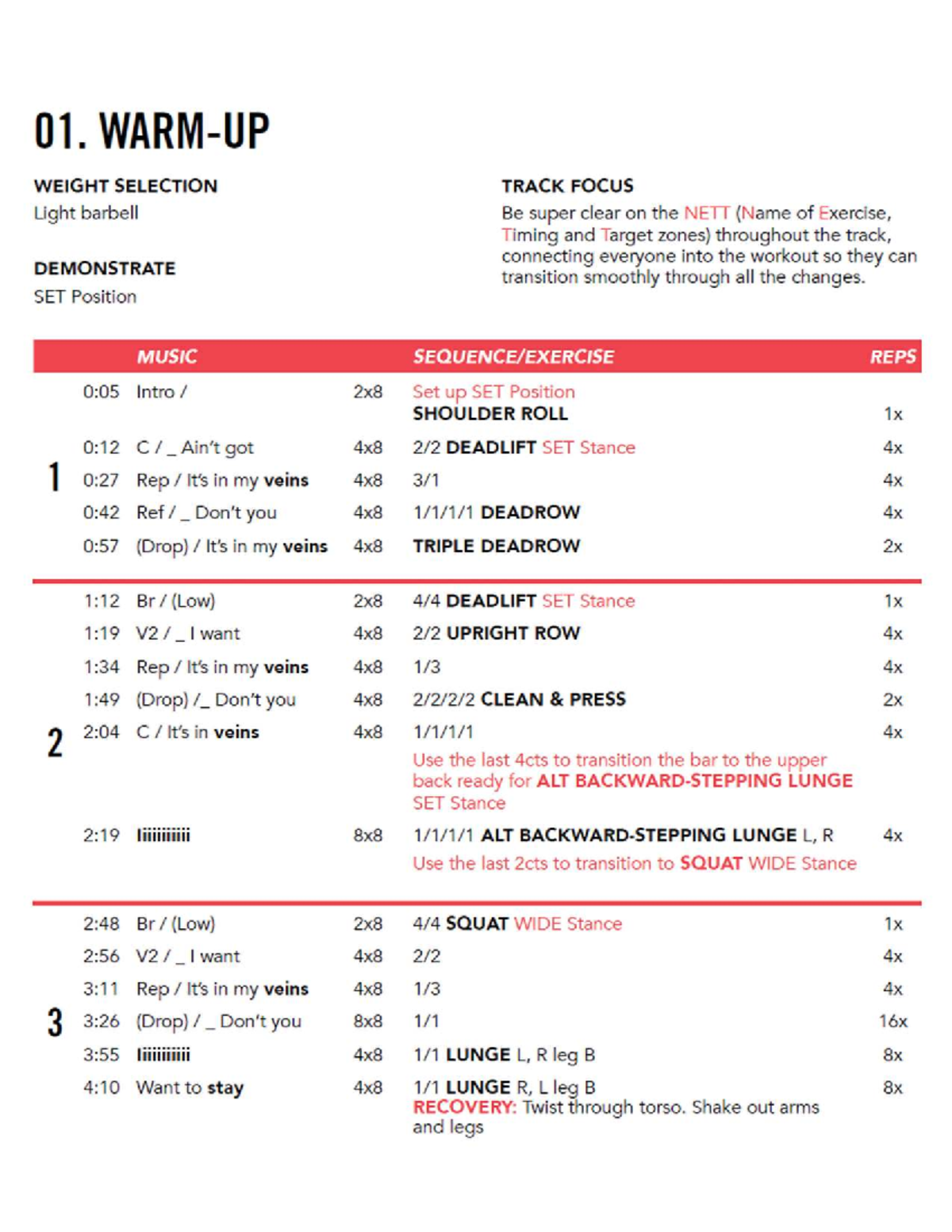 Body Pump 131: Weight Selection & Track Focus Guide - Studocu